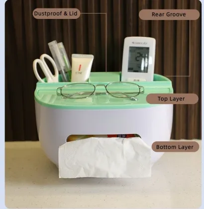 Multifunction Desktop Tissue Box