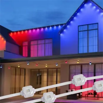 RGB Waterproof Permanent Outdoor Christmas Lights 25MM 1.5W for Holiday Decor