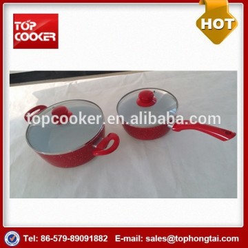Easy-clean Aluminum Marble Painting Cooking Pot