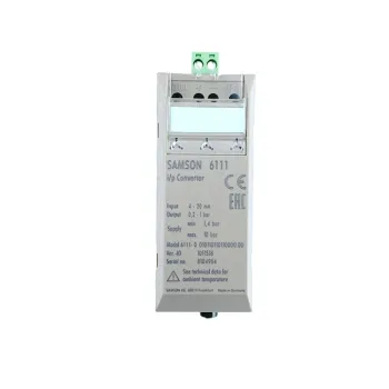 Original Genuine SAMSON Electrical Conversion Gas I/P Output Pressure 0.2-1bar Part Number 6111-0010110110110 for Sale