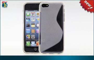 Matte / Glossy Anti-skids Iphone 5c Protective Cases S Line  Elastic Tpu  Oem , Odm