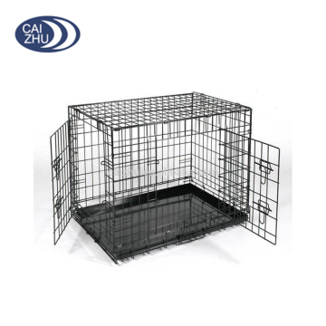 Foldable Suitcase Wire Metal Folding Pet Cage Crate Dog Kennel