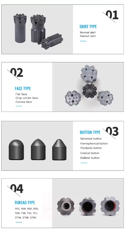 rock drill button bits3.8