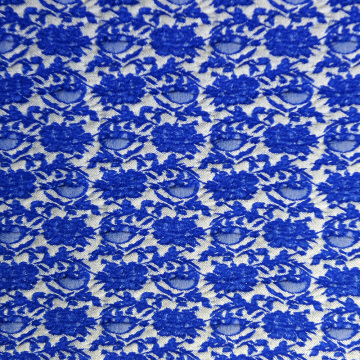 Cationic dye navy blue color 74 polyeser 22 nylon 4 spandex pattern elastic jacquard fabric