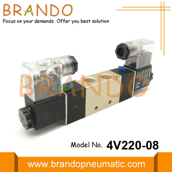 4V220-08 1/4'' Electro Pneumatic Solenoid Valve DC24V DC12V