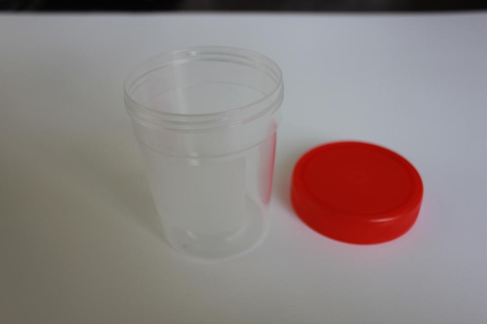 Screw Cover Urin Cup Transparent