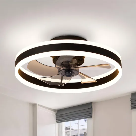 LED Ceiling Fan Lights with Acrylic Flower Shapes for Living Room and Bedroom Indoor Lighting