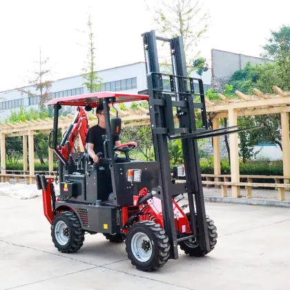 CE Certified 4x4 Diesel Excavation Loader - High Efficiency Backhoe Bucket