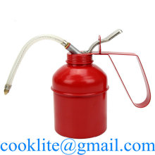 Metal Can High Pressure Oil Dispenser Can 300ML 500ML Feed Oil Pot Pump with Flexible Spout