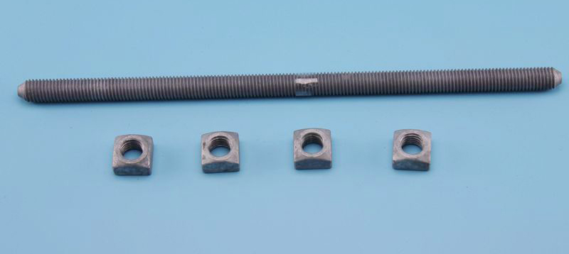IEEE C135.1-GALVANIZED-DOUBLE ARMING BOLT-POLELINE-HARDWARE-58X10-FOUR SQUARE NUTS (15)