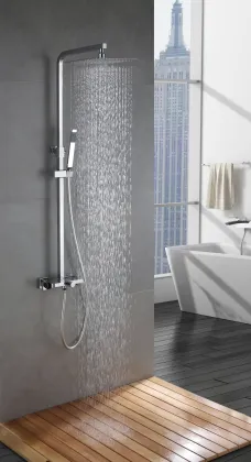 Chrome Color 3 Functions Thermostatic Shower