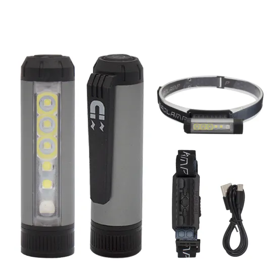 AT Portable Handheld Mini Flashlight: USB Rechargeable, Magnetic, Camping & Outdoor LED Headlamp