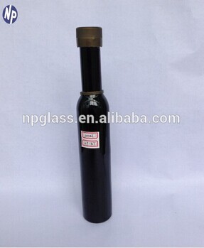 black color glass vinegar bottle with plastic caps 200ml
