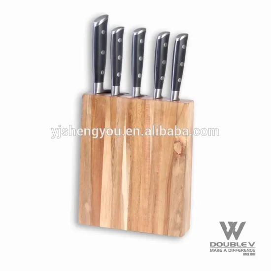 5pcs knife set with wooden block