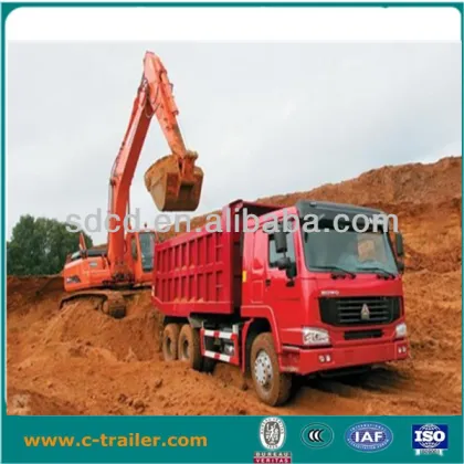 371hp beiben SINOTRUK HOWO Hydraulic lifting Tipper Trucks 6x4