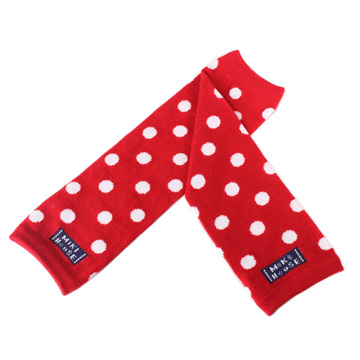 Lovely cute red dot cotton knit leg warmer