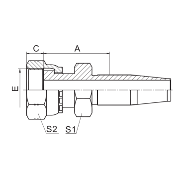 ORFS SIÈGE FEMELLE PLAT DOUBLE HEXAGON RACKINGS HYDRAULIQUES