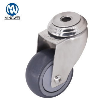 Bolt Hole 3 Inch Swivel TPR Caster