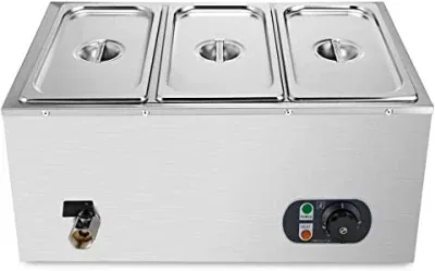 Catering Cooking Equipment Commercial Bain Marie for Sale with Three Pans