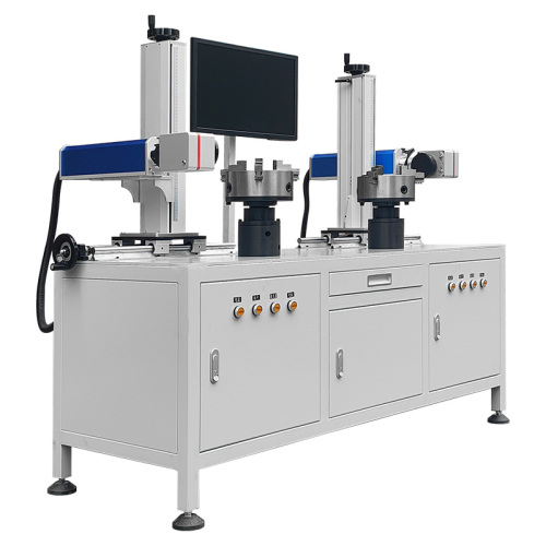 Flanges duplas vavles mopa lasers de fibra máquina de marcação