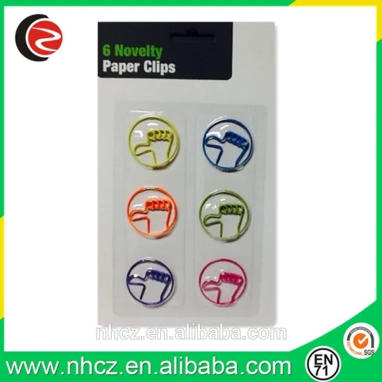6 Pack Color Hand Paper Clips 6 Pack