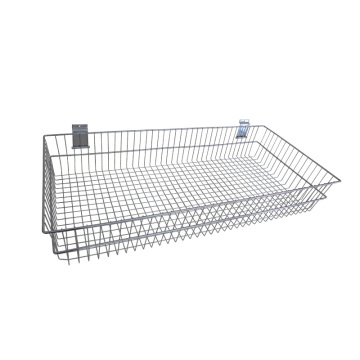 Customized Iron Wire Hanging Metal Slatwall Pegboard Basket