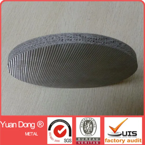 Round stainless steel sintered mesh filter panels