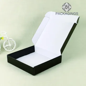 Collapsible custom logo print black mailer box