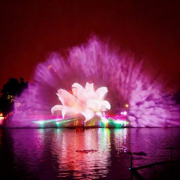 Gran fuente de cine al aire libre
