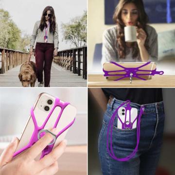 Lanyard For Phone Silicone Sports Phone Strap Mobile Phone Lanyards Ring Holder Case Neck Hanging Rope Sling Dropshipping