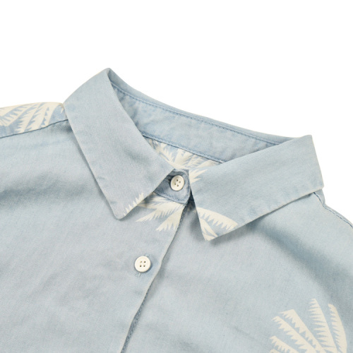 wholesale Camisas y tops de mujer de impresión personalizada de manga larga casual vintage de calidad de moda