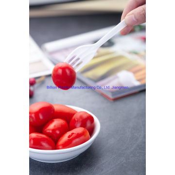 White Plastic Food Grade PP Disposable Plastic Fork