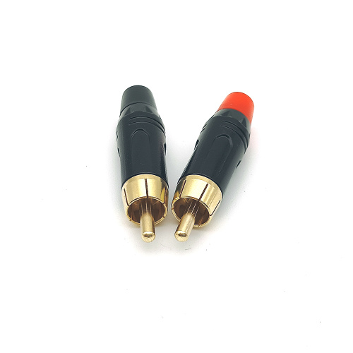 Gold-plated Male RCA Audio Speaker Plugs Cable Connector