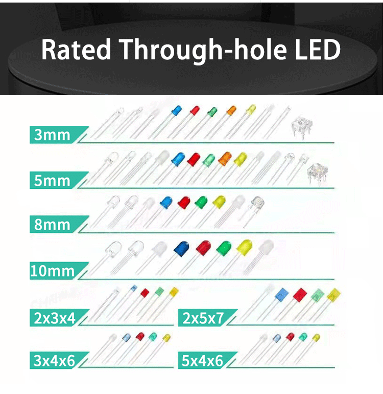 Red and Green Bi-color LED Common Anode Dual Color LED with Rectangle Clear Lens 11