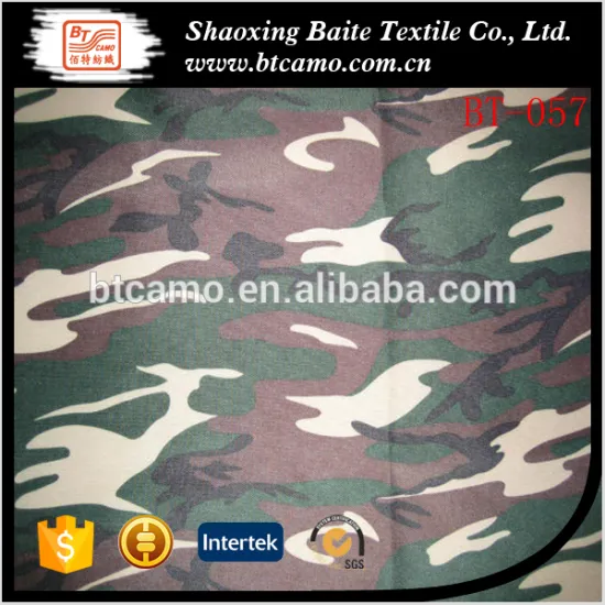 100% polyester PU coated waterproof camouflage fabric for tent