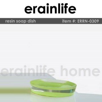 transparent green resin soap dish