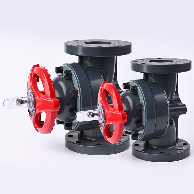 Katup diafragma manual plastik PVC