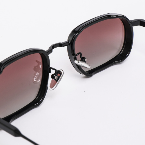 Men Retro Square Metal Pilot Windsor Ring Sunglasses Eyewear