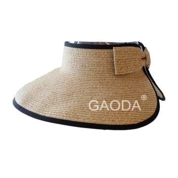 multi color custom made OEM women sun visor cap straw hats