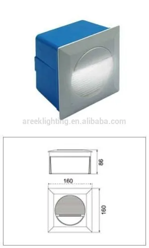 3W SMD LED recessed aluminium wall light step light for christmas decorative light