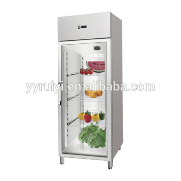 glass door upright chiller gas type 134a
