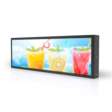 Custom Strip Screen Stretched LCD Bar Display for Mall, Shelves, Elevator, and Car