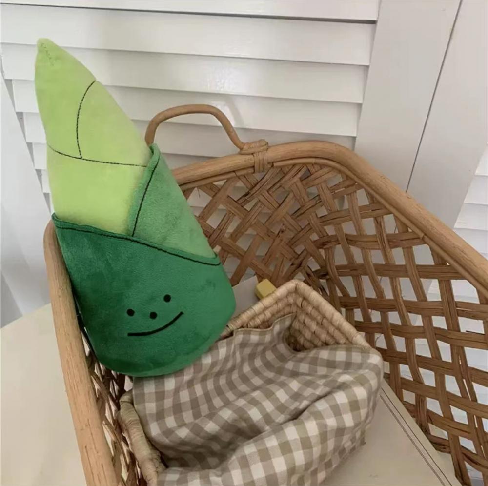 Green bamboo shoot plush toy sofa decoration