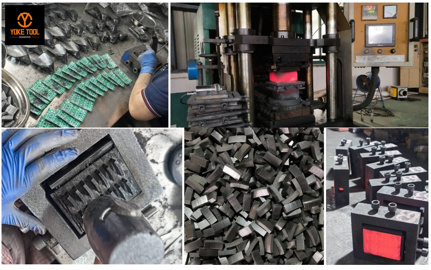 The Production Progress of Diamond Segment For Core Bit