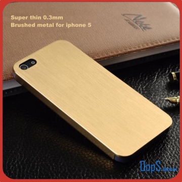 super thin 0.3mm brushed metal titanium housing case metal case for iphone 5