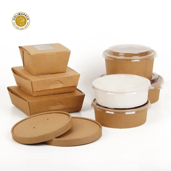 Wholesale Hot Selling Custom Kraft Salad Bowls and Lunch Containers