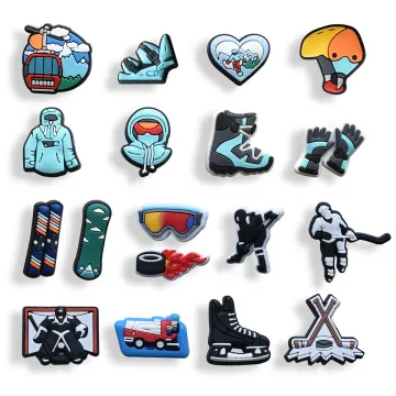 Wholesale Hockey Style Cartoon Soft PVC Shoe Accessories & Decorations