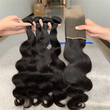 100% human hair bundles body wave brazilian hair bundles ,grade 10a body wave bundles with frontal