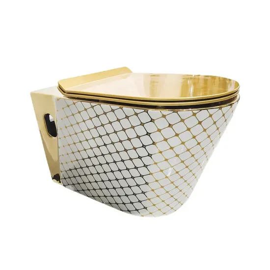 Round Wall-Mounted Ceramic Toilet Bowl