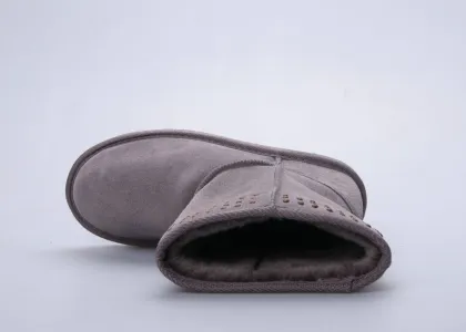 Oem Cow Leather Upper Snow Boots , Womens Winter Snow Boots